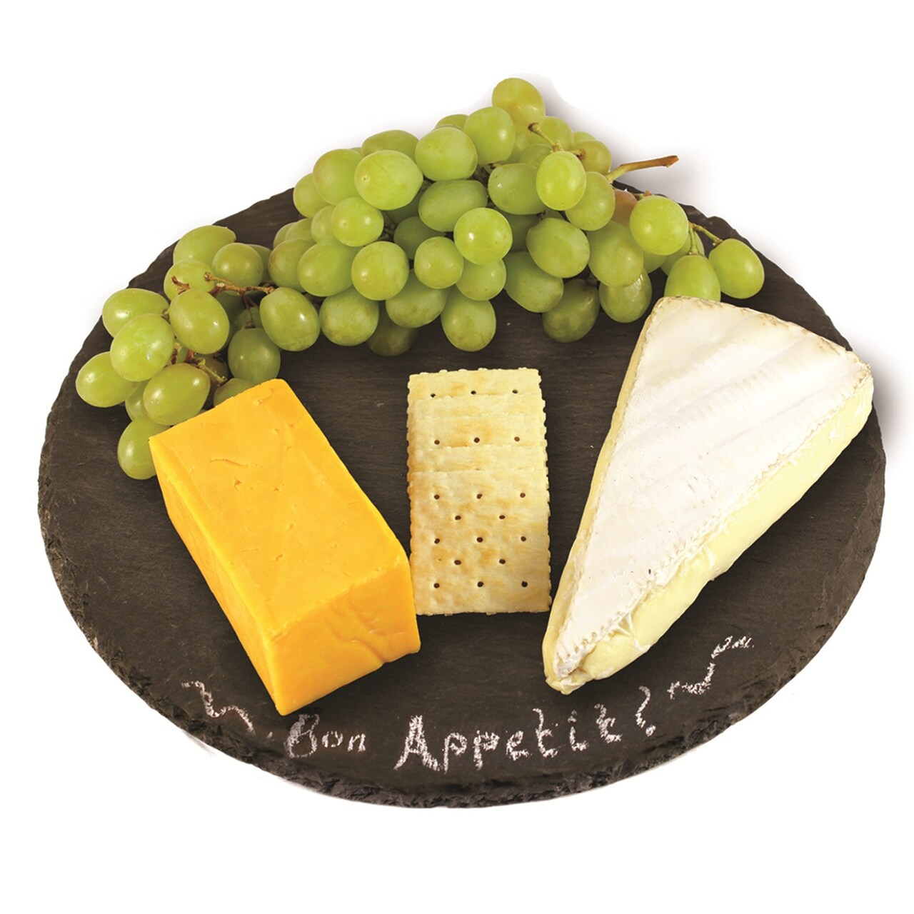 GC Home & Garden 13” Black Slate Round Cutting Board and Platter